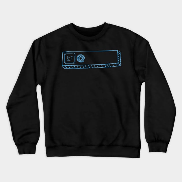 Twitter Handle Crewneck Sweatshirt by stickersbyjori
